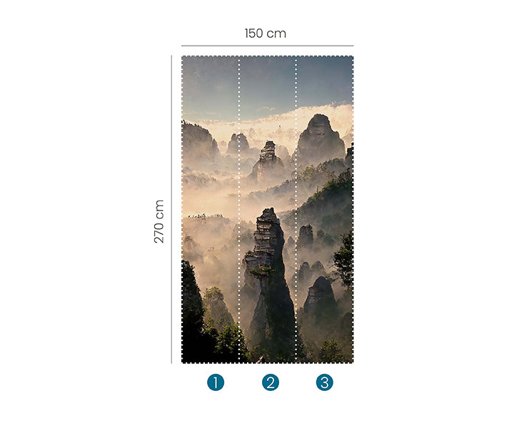 Zooom - Fototapet Asian Hills