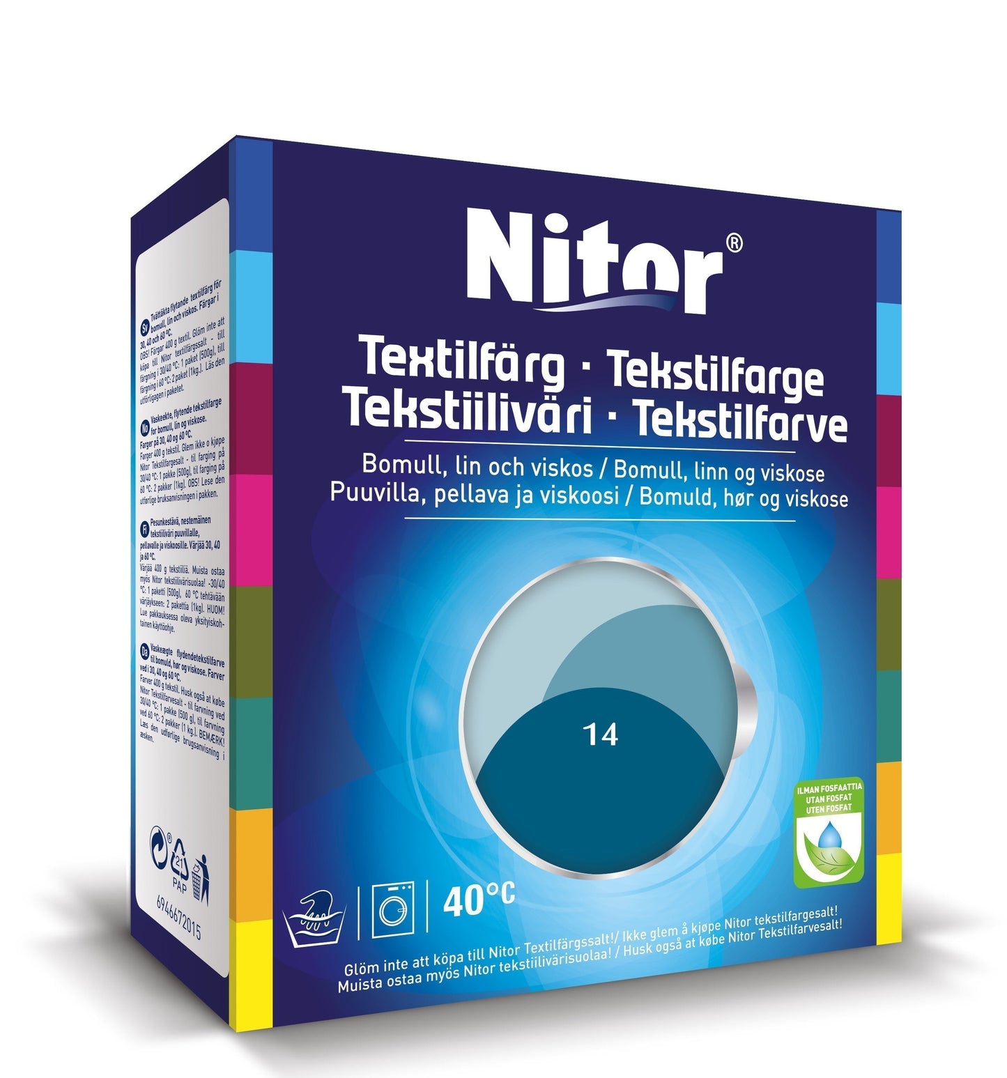 Nitor Tekstilfarge - 50404 Petrol 14