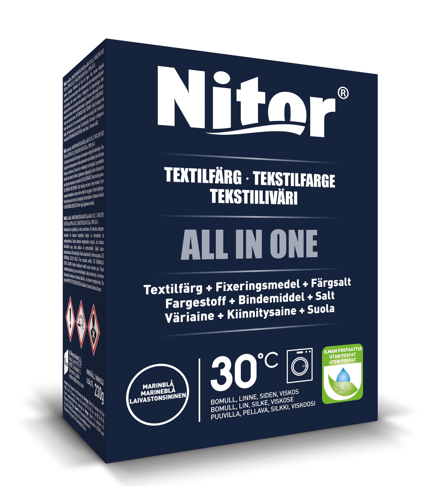 Nitor Tekstilfarge All-in-one 50379 Marineblå