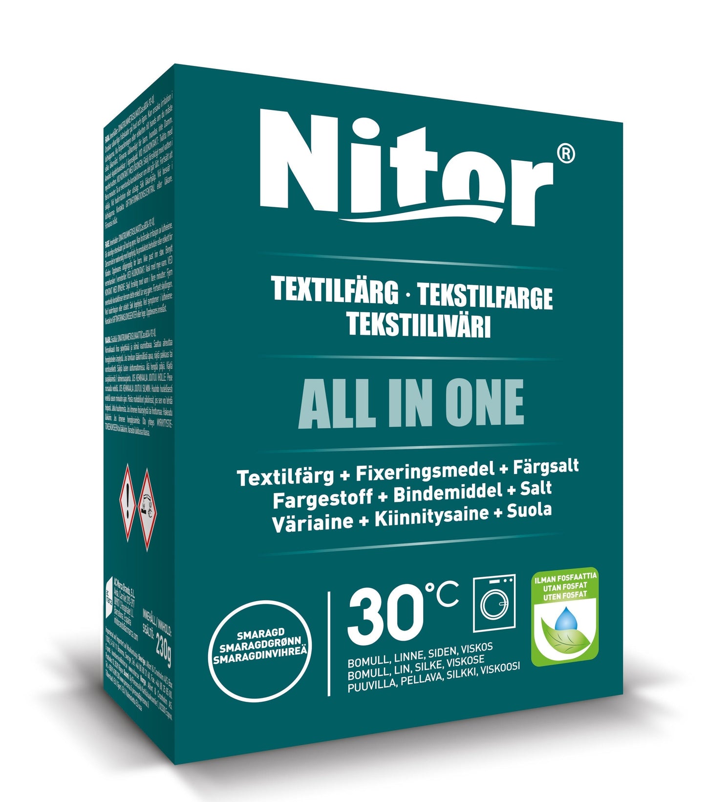 Nitor Tekstilfarge All-in-one Smaragdgrønn 50387