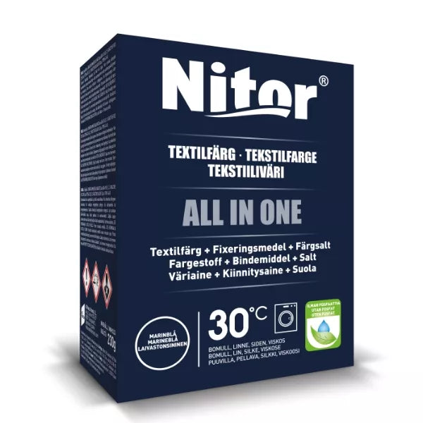 Nitor Tekstilfarge All-in-one MAXI 50381 Marineblå