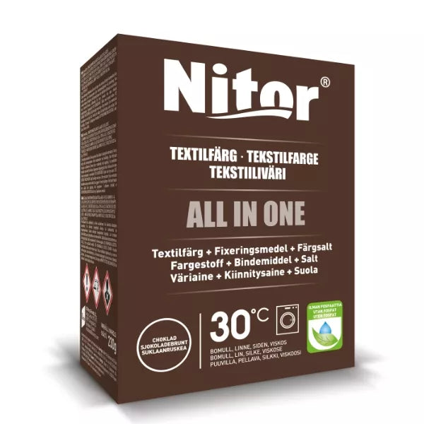 Nitor Tekstilfarge All-in-one MAXI 50383 Sjokoladebrun