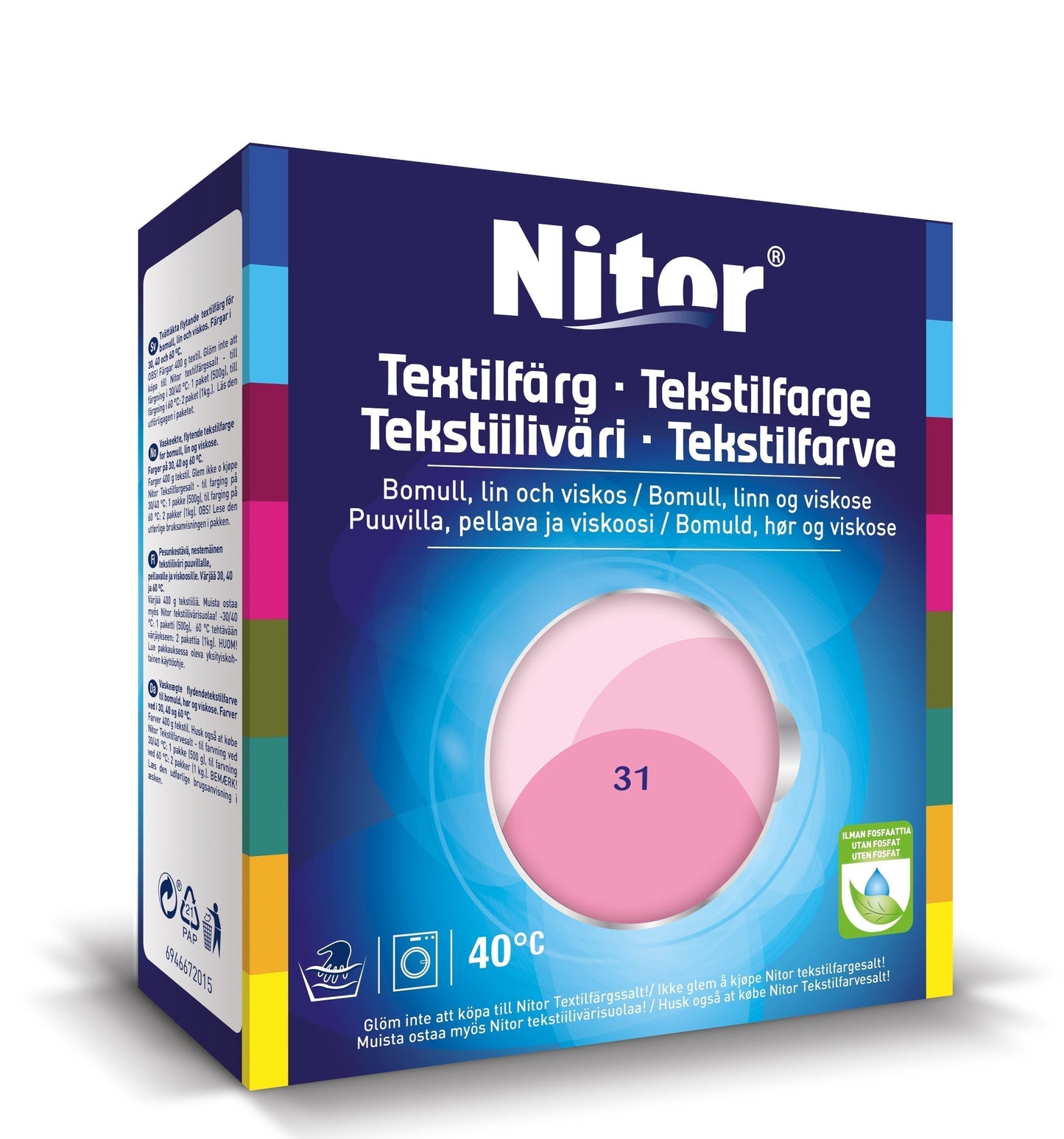 Nitor Tekstilfarge - 50404 Rosa 31