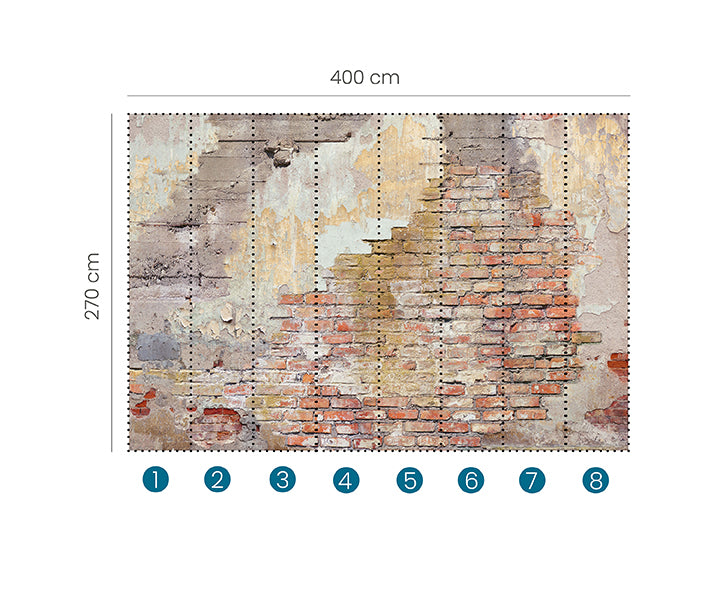 Zooom - Fototapet Bricks