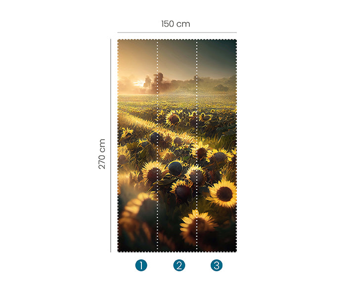 Zooom - Fototapet Sunflowers
