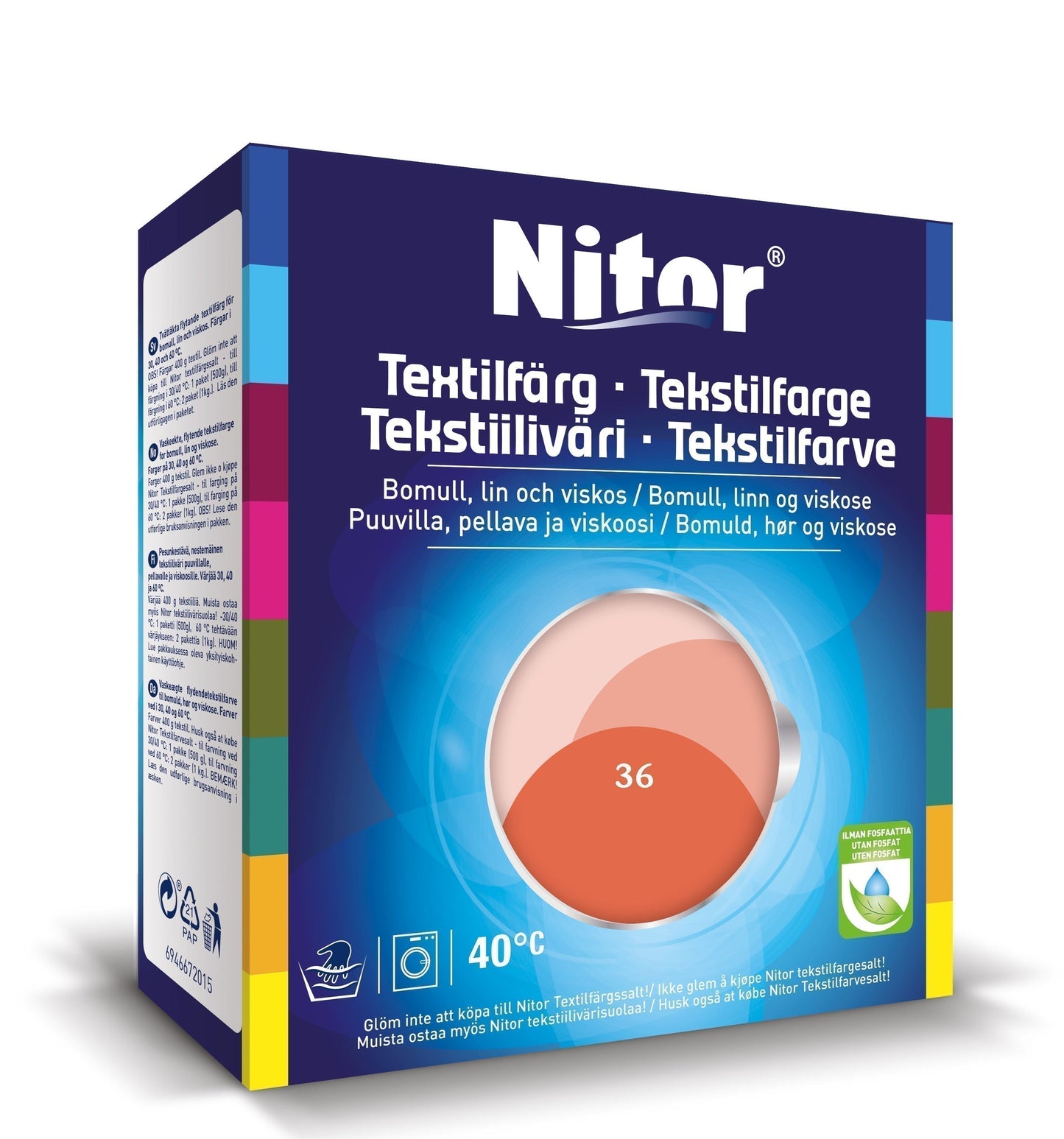 Nitor Tekstilfarge - 50395 Korall 36