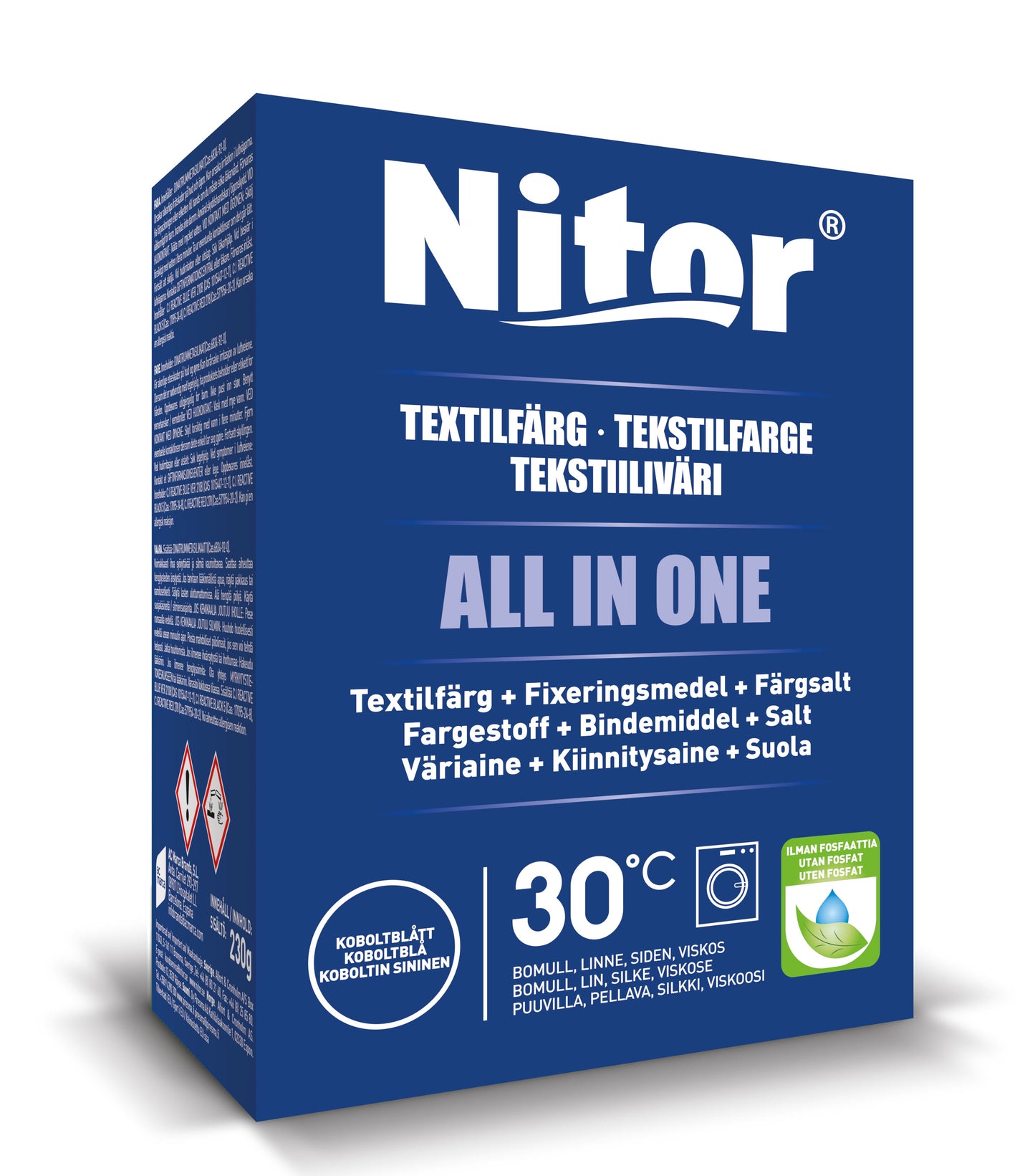 Nitor Tekstilfarge All-in-one 50377 Koboltblå