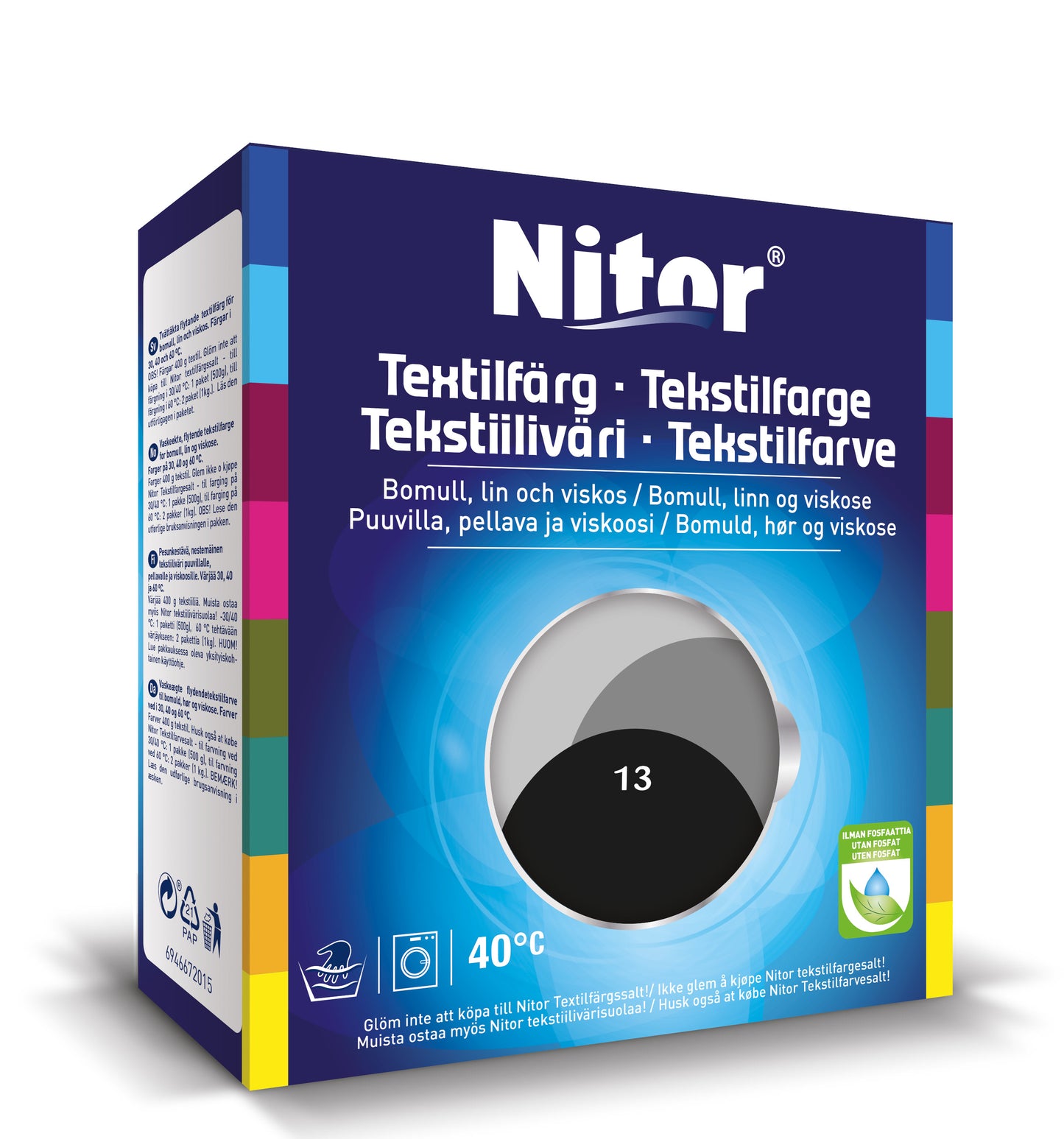 Nitor Tekstilfarge - 50392 Dypsort 13