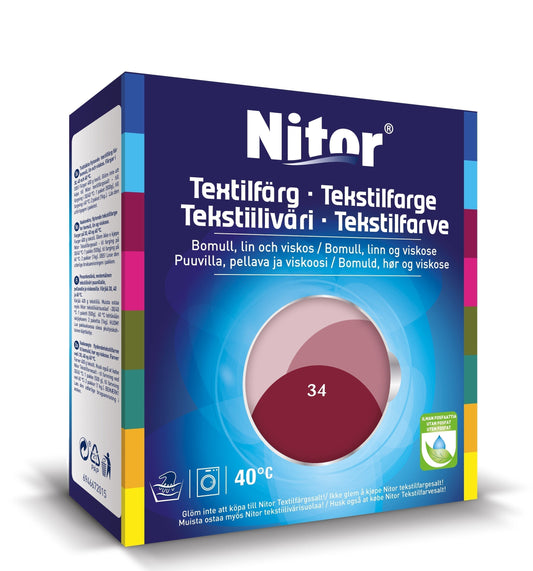 Nitor Tekstilfarge - Bordeaux